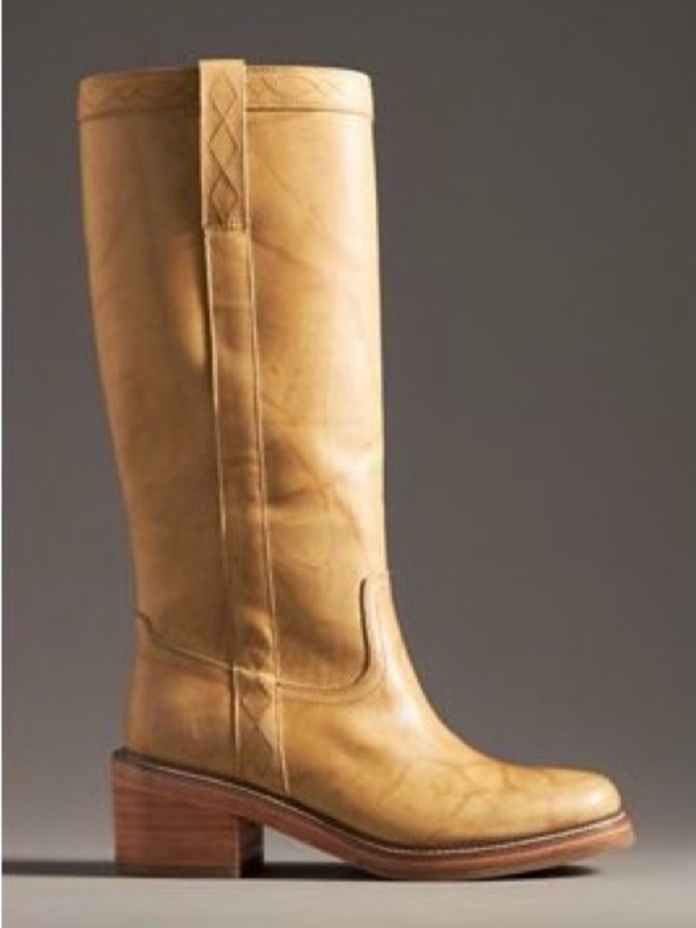 Frye Kate Tall Pull-On Boot in Banana Earthquake Leather, Exclusive, NIB, Size 9